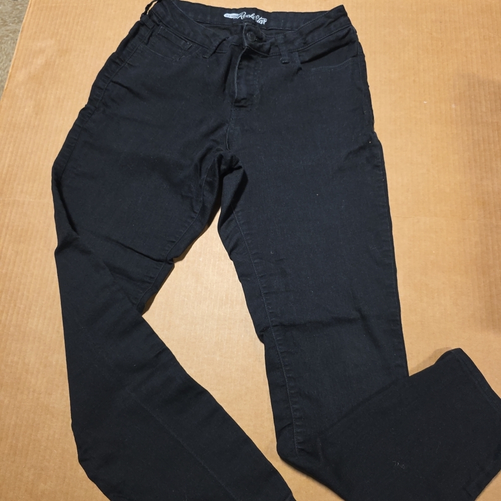 Old Navy Women’s Size 12  black Rockstar Jeans Mid Rise